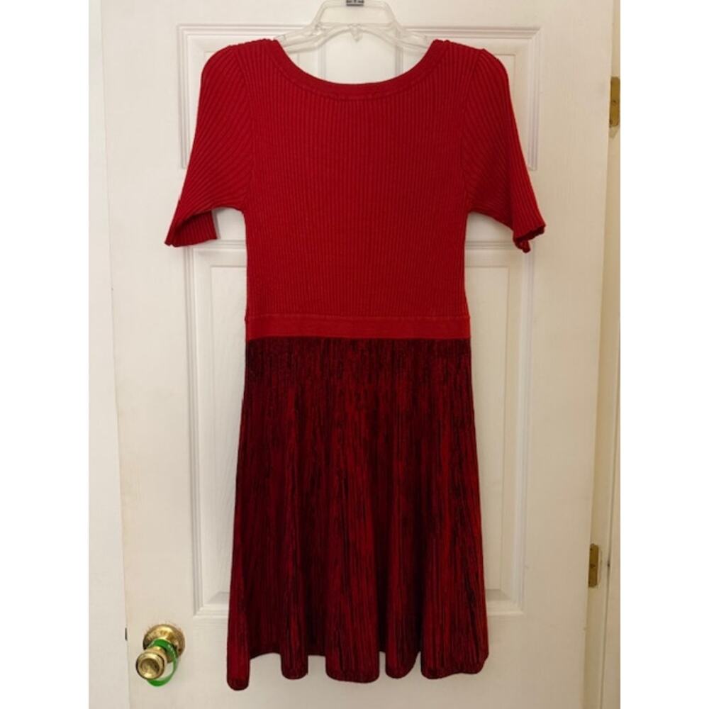 Flowy Red Knitted Dress By Candie's Size XLarge - Picture 2 of 7